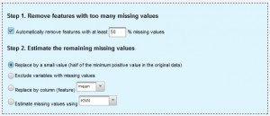 MetaboAnalyst-Missing Value Estimation